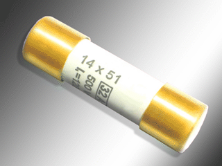 High-End Zylinder-Sicherung 14 x 51 mm Keramik 24 Karat vergoldet