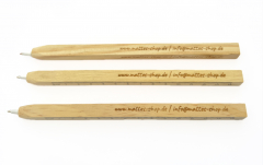 Holzkugelschreiber mit Lineal personalisiert